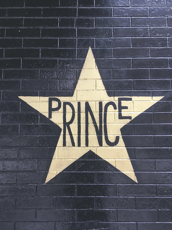 Photograph of Prince's star on the wall of the First Avenue nightclub in Minneapolis by Lizzy Shramko. Reproduced with permission.